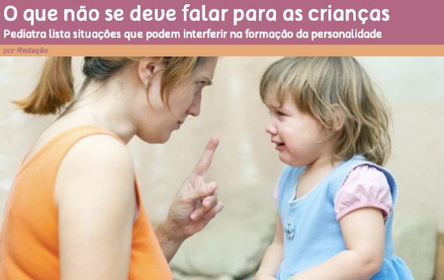 O que não se deve dizer para crianças. Nutricionista Aline Lamarco.